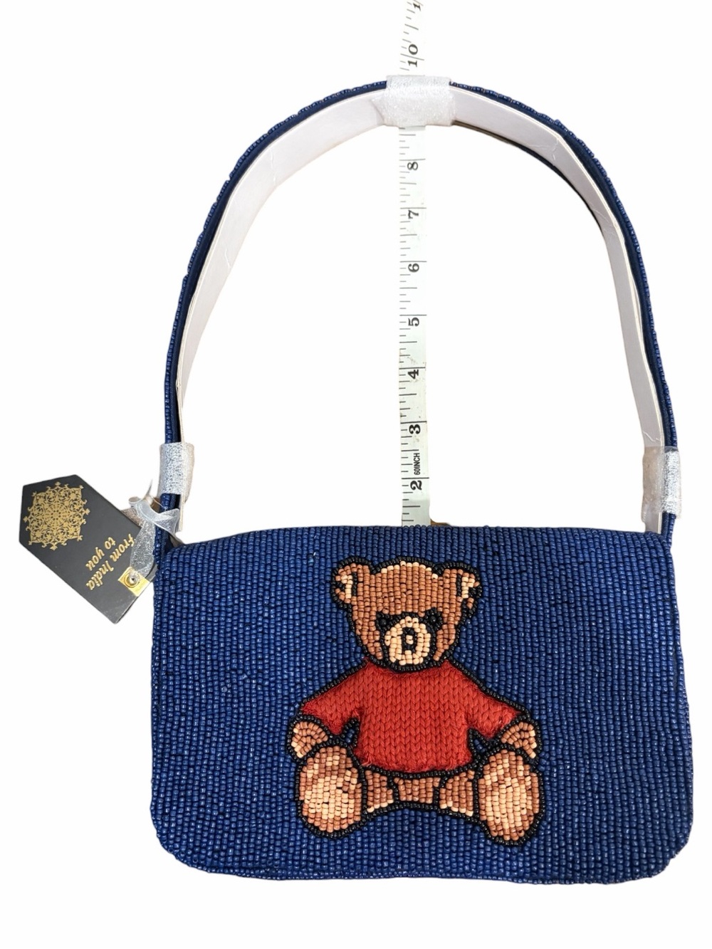 NWT: *Viral* Teddy Bear Beaded Bag 🧸 From India to You 🧸 - Picture 8 of 9